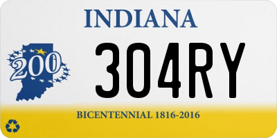 IN license plate 304RY