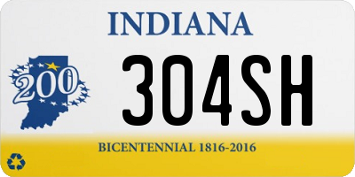IN license plate 304SH