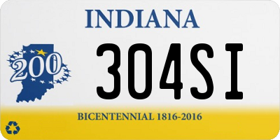 IN license plate 304SI