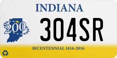 IN license plate 304SR