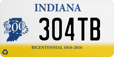 IN license plate 304TB