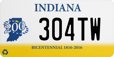 IN license plate 304TW