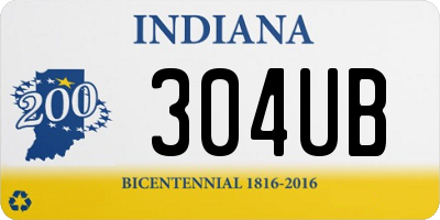 IN license plate 304UB