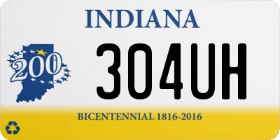 IN license plate 304UH