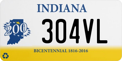 IN license plate 304VL