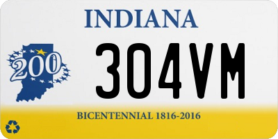 IN license plate 304VM