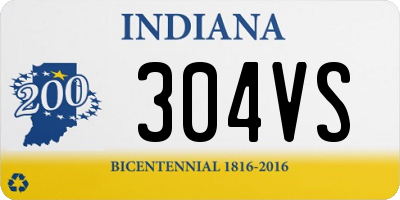 IN license plate 304VS