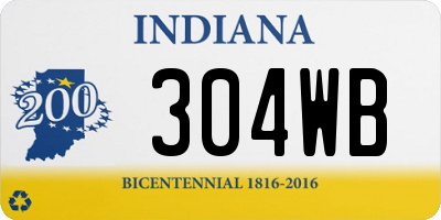 IN license plate 304WB