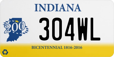 IN license plate 304WL