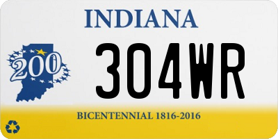 IN license plate 304WR