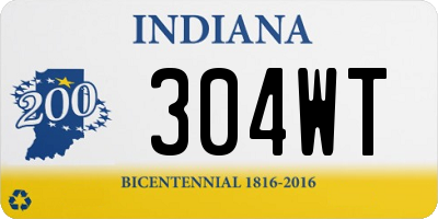 IN license plate 304WT