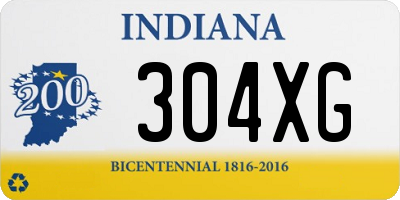 IN license plate 304XG