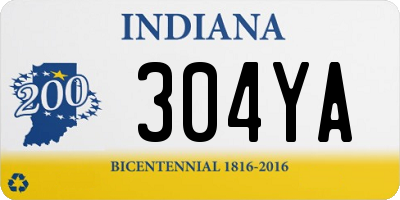 IN license plate 304YA