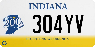 IN license plate 304YV