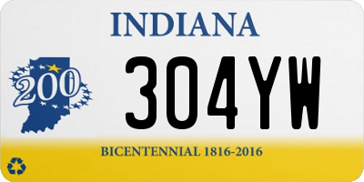 IN license plate 304YW