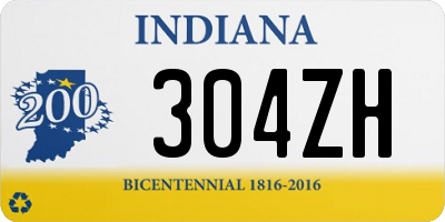 IN license plate 304ZH