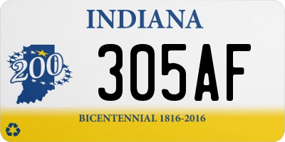 IN license plate 305AF