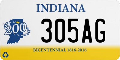 IN license plate 305AG