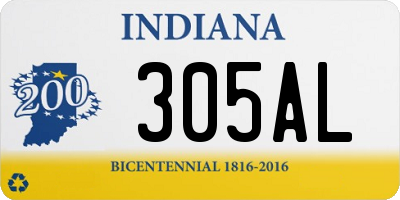 IN license plate 305AL