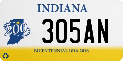 IN license plate 305AN