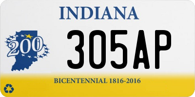 IN license plate 305AP