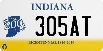 IN license plate 305AT