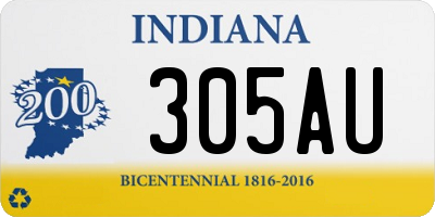 IN license plate 305AU