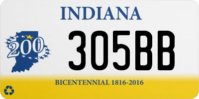 IN license plate 305BB