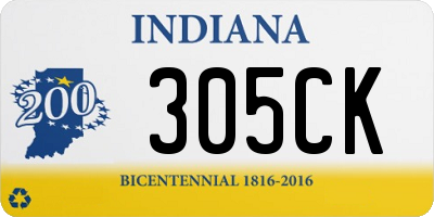 IN license plate 305CK