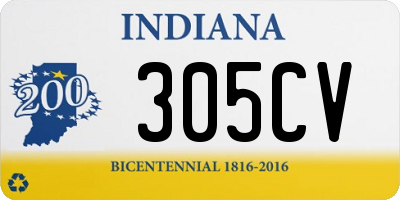 IN license plate 305CV