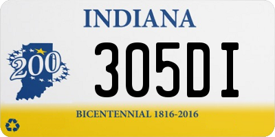 IN license plate 305DI