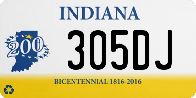 IN license plate 305DJ