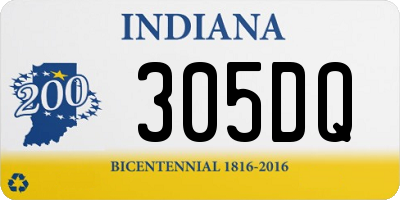 IN license plate 305DQ