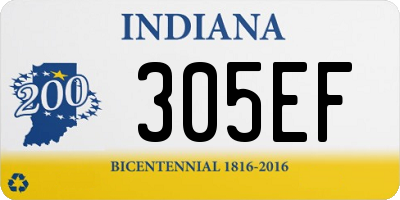 IN license plate 305EF