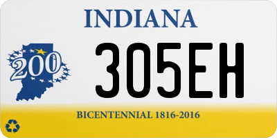 IN license plate 305EH