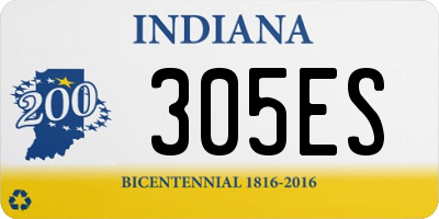 IN license plate 305ES