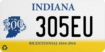 IN license plate 305EU