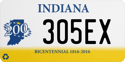 IN license plate 305EX