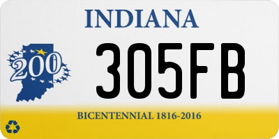 IN license plate 305FB