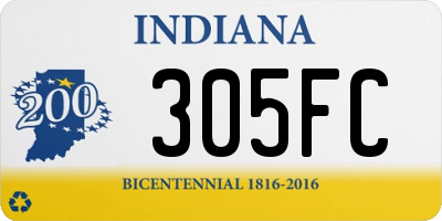 IN license plate 305FC