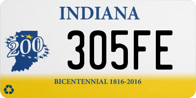 IN license plate 305FE