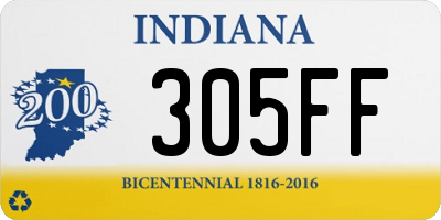 IN license plate 305FF