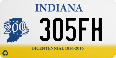 IN license plate 305FH