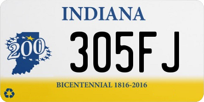 IN license plate 305FJ