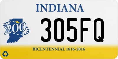 IN license plate 305FQ