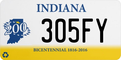 IN license plate 305FY