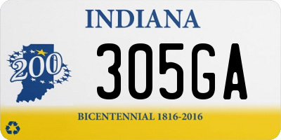 IN license plate 305GA