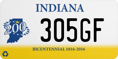 IN license plate 305GF