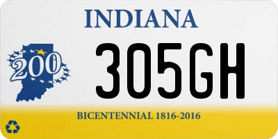 IN license plate 305GH