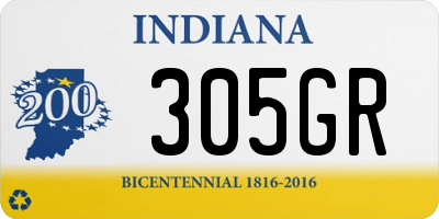 IN license plate 305GR
